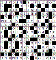 Amateur Radio Crossword Puzzle Solution for April 27, 2014 - RF Cafe