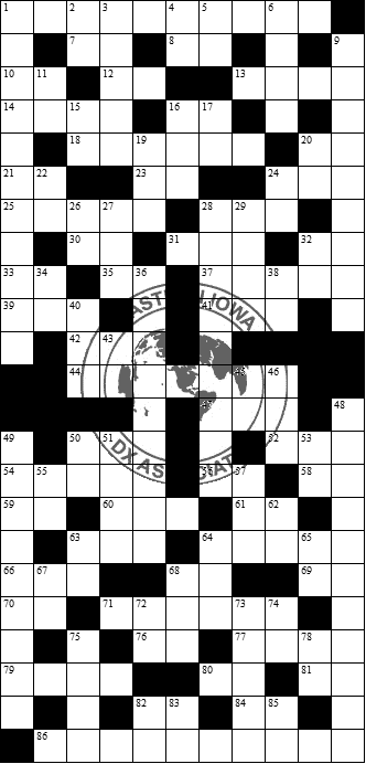 Eastern Iowa DX Association Crossword Puzzle for January 10, 2016 - RF Cafe