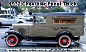 Image of 1932 Chevrolet Panel Truck retrieved from Steve Sexton's flickr web page - RF Cafe