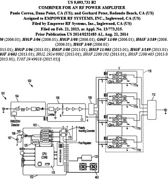 Combiner for an RF power amplifier US 9,093,731 B2 - RF Cafe