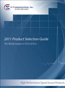 Z-Communications Product Selection Guide