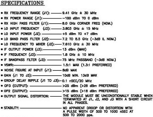 PMI Model No. PIFA-9D4G-1D8G-1 electrical specifications - RF Cafe