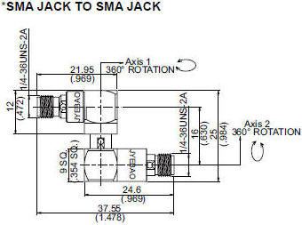 SMA-Jack-SMA-Jack Multi-Directional Adaptor - RF Cafe