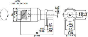 PCB-Mount SMA Rotary Joint - RF Cafe