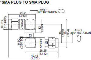 SMA-Plug-SMA-Plug Rotary Joint - RF Cafe